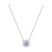 swarovski forever birthstone necklace december violet rhodium plated