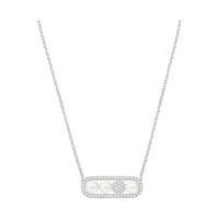 Swarovski Fundamental Necklace, White White Rhodium-plated