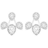 swarovski christie pierced earring jackets white rhodium plated