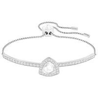 swarovski gently triangle bangle white white rhodium plated