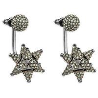 swarovski kalix pierced earring jackets gunmetal plating green