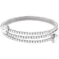 swarovski twisty triangle bangle white rhodium plated