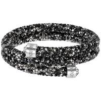 Swarovski Crystaldust Bangle Double, Dark Crystals Dark Multi Stainless steel