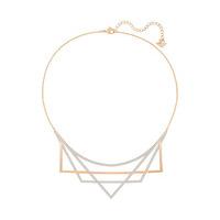 swarovski geometry necklace medium white white rose gold plated