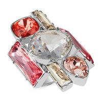 Swarovski Nile Cocktail Ring, palladium plating Pink Rhodium-plated