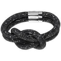 swarovski stardust black knot bracelet black rhodium plated