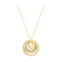 swarovski dynamic pendant gray gold plated