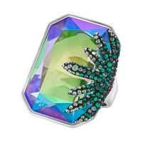 Swarovski Gisele Ring, Green Light Multi Rhodium-plated