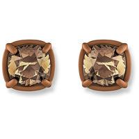 Swarovski Atelier Swarovski by Rosie Assoulin, Jewel-y McHue-y Small Pierced Earrings Brown Rhodium-plated