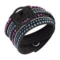 swarovski slake deluxe activity crystal bracelet carrier purple stainl ...