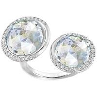 Swarovski Except Double Ring Green Rhodium-plated