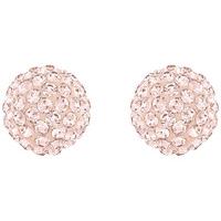 swarovski blow pierced earrings pink rose gold plated