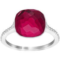 Swarovski Dot Ring Red Rhodium-plated