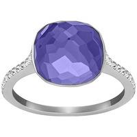 swarovski dot ring violet rhodium plated