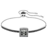 Swarovski Gently Square Bangle, Black Gray Rhodium-plated