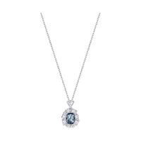 swarovski formidable pendant teal rhodium plated