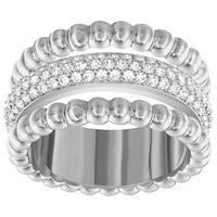 swarovski click ring white rhodium plated