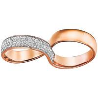 Swarovski Exist Double Ring White Rose gold-plated