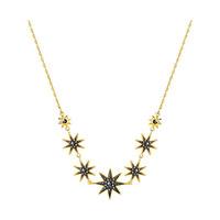 Swarovski Firework Necklace Teal Gold-plated
