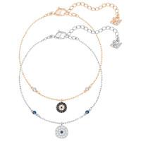 swarovski crystal wishes blue evil eye bracelet set