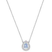 Swarovski Attract Clear And Blue Crystal Pear Pendant D