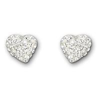 swarovski earrings pave heart alana