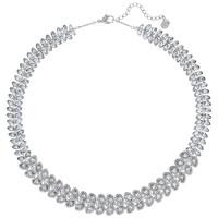 Swarovski Baron Clear And Blue Crystal Necklace