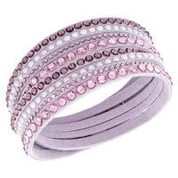 Swarovski Bracelet Slake Pink Deluxe Alcantara