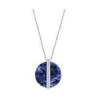 swarovski pendant disk sodalite rhodium medium