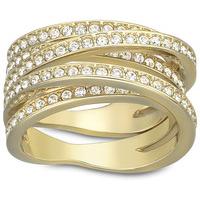 Swarovski Ring Spiral Yellow Gold