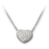 swarovski necklace pave heart