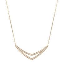 Swarovski Alpha Rose Gold Clear Crystal Necklace