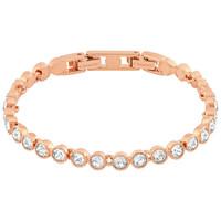 Swarovski Rose Gold Clear Crystal Tennis Bracelet