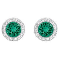 Swarovski Angelic Green And Clear Crystal Studs