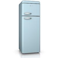 swan sr11010bln retro top mount fridge freezer in blue