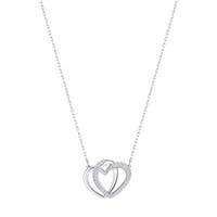 Swarovski Silver Entwined Hearts Necklace