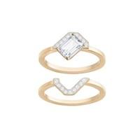 Swarovski Gallery Rose Gold Ring Set Size 58