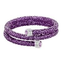swarovski crystaldust purple double bangle small
