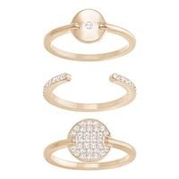 Swarovski Rose Gold Circle Ring Set