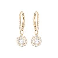 swarovski dancing crystal rose gold earrings