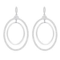 Swarovski Gilberte Silver Hoop Earrings