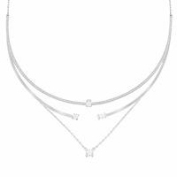 Swarovski Gray Three Layered Crystal Necklace 5272360