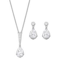 swarovski vintage clear pendant earring dropper set 5062148