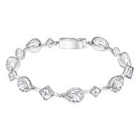 swarovski ladies rhodium plated folk bracelet 5215339