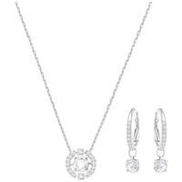 Swarovski Sparkling Dancing Crystal Round Pendant and Earrings Set 5279018
