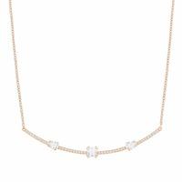 Swarovski Gray Rose Gold Plated Crystal Bar Necklace 5290962