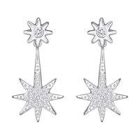 swarovski ladies rhodium plated fizzy jacket earrings 5230287