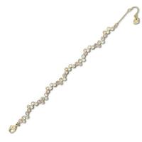 Swarovski Fidelity Gold Plated Pink Clear Circle Crystal Bracelet 1106370