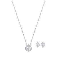 Swarovski Ladies Favor Rhodium Plated Crystal Jewellery Set 5226391