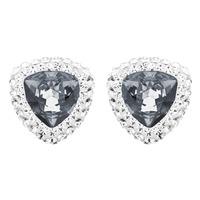 Swarovski Begin Grey Crystal Triangle Stud Earrings 5079320